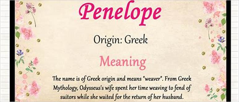 Penelope name meaning hebrew